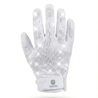 Guantes de Receptor de Fútbol Americano para Hombre con Más de 1000 Pedrerías, Palma Ultraadherente, Cierre de Gancho y Bucle, Opciones de Color Personalizadas