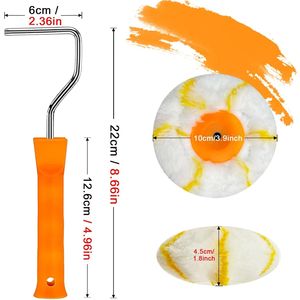 Kit de pintura inteligente con rodillo de pintura para tubos de superficie curva con barra de acero y marco para pintar tuberías y postes. - Product Image 5