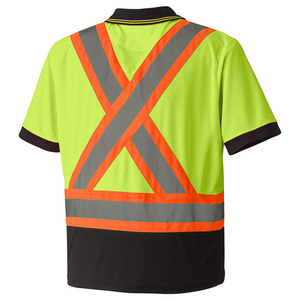 Camiseta Polo de Seguridad de Poliéster con Diseño Personalizado, Camiseta Polo de Alta Visibilidad con Logotipo Personalizado, Ropa de Seguridad Reflectante, Camiseta Polo de Manga Corta - Product Image 6