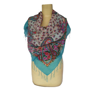 Elegant Girls’ Linen Cotton <b>Square</b> <b>Scarf</b> with Stylish Fringes Lightweight Breathable Summer Neck Wrap Fashion Accessory - Product Image 1