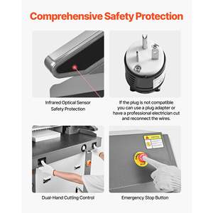 Guillotine électrique de grande taille, largeur de coupe de 26 pouces, épaisseur de coupe de 3,94 pouces, machine à couper le papier hydraulique infrarouge - Product Image 5
