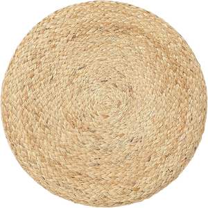 Pouf ottoman moderne et élégant fait main en jacinthe d'eau, table d'appoint, repose-pieds pour salon, chambre, entrée, écologique - Product Image 4