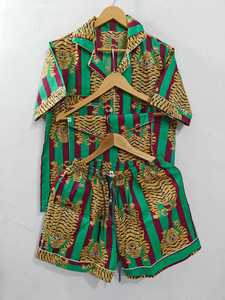 Pijamas de algodón 100% orgánico estampados para mujer, conjuntos de ropa de estar personalizados, nueva llegada, ropa de dormir para mujer, pijamas de algodón de manga larga - Product Image 2