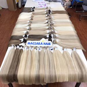 Venta al por mayor de mechones de trama de máquina doble extensiones de cabello humano vietnamita pelucas colores personalizados y texturas cutícula alineados cabello - Product Image 6