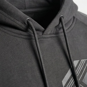 Men's Black Hooded <b>Tracksuit</b> Geometric Print Sporty Sweatshirt And Pants Set Full Length Drawstring Closure Breathable Polyester - Product Image 4