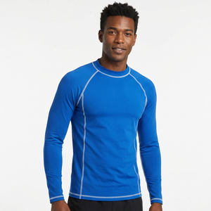 Camiseta Deportiva de Manga Larga para Niños, Protección UV, Compresión, Transpirable, Ecológica, de Secado Rápido, Color Azul - Product Image 6