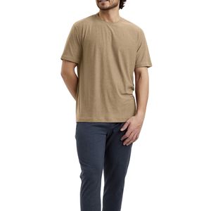 Camiseta Personalizada para Hombre, Color Caqui Marrón, Cuello Redondo, Manga Corta, Informal, Transpirable, Ligera, Estilo Urbano, Lista para el Verano - Product Image 2