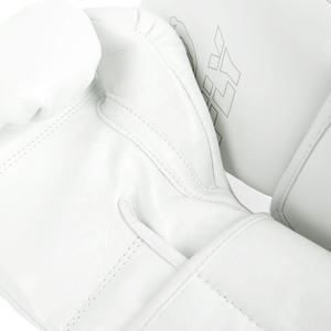 Custom Made White Model Fly Boxing Gloves Adjustable Wrist Straps Non Slip Hand Grips Gloves 100% Genuine Leather & Adult Gloves - Product Image 5
