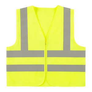 Chaleco de Seguridad Reflectante de Poliéster Transpirable de Alta Calidad con Múltiples Bolsillos para Trabajadores de la Construcción - Product Image 1