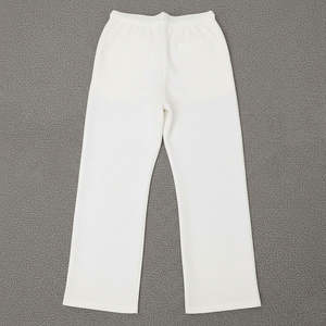 กางเกงวอร์มผู้หญิงเอวยางยืดสีขาวผ้าฝ้าย 100%  แบบสวมใส่สบายทรงหลวม  รับสกรีนโลโก้  ลายเรียบ  สำหรับใส่ในฤดูหนาว - Product Image 3