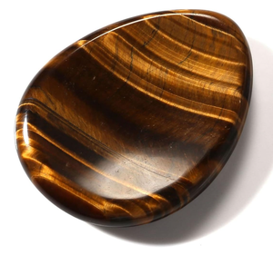 Piedra de preocupación de ojo de tigre natural: piedra de preocupación de cristal de Chakra: regalo de piedra de preocupación de curación holística al por mayor - Product Image 2