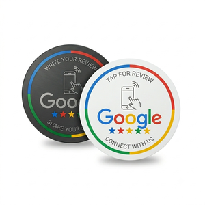 Etiqueta Adhesiva Redonda Personalizada con Código QR para Reseñas de Google, Tarjeta de PVC para Comentarios de Negocios - Product Image 2