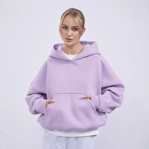 Sudadera con capucha extragrande de forro polar grueso para mujer, estilo urbano, con hombros caídos, venta al por mayor, personalizada - Product Image 6