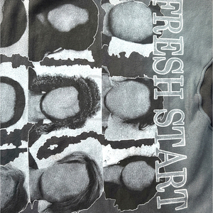 Nouveauté : T-shirt vintage surdimensionné au design unique et confortable, effet délavé, avec impression graphique Fresh Start, prix de gros - Product Image 4