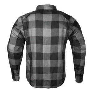 Men's Long Sleeve Plaid Flannel <b>Shirt</b> With Kevlar Protection Motorcycle Riding Wear Full Sleeve Windproof All Seasons - Product Image 2