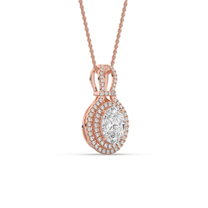 3.62Ct Lab Grown Oval Diamond <b>Necklace</b> 14K 10K Gold IGI Certified Women's Unique Brilliant Cut Lightweight Sustainable Luxury - Product Image 2