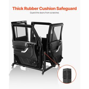 Carrito de Almacenamiento para Puerta de Jeep, con Cojín de Goma Grueso, 4 Puertas Móviles, Soporte Resistente para Puerta de Coche, para Portaequipajes Serie J - Product Image 4