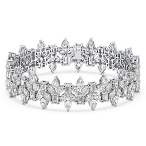 REYES Custom GRA Certified 28.14 Carat VVS Moissanite Tennis <b>Bracelets</b> in 925 Sterling <b>Silver</b> Fine Jewelry Wedding Gift For Her - Product Image 2