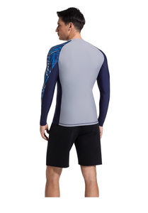 Custom <b>Men</b> Long Sleeve Rash Guard <b>Shirt</b> UPF 50+ <b>Compression</b> Base Layer Gym Swim Surf Activewear Anti-UV Running Sports T <b>shirts</b> - Product Image 2