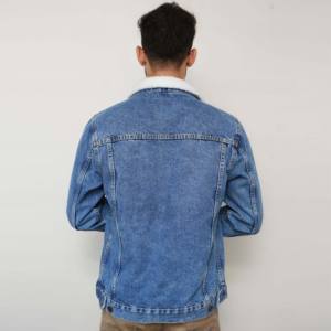 Chaqueta de mezclilla para hombre, nueva moda, estilo urbano, con forro de piel, para otoño e invierno, con buen diseño. - Product Image 6