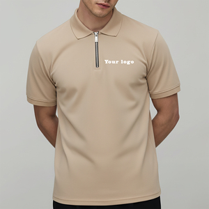 เสื้อโปโลผู้ชายผ้าฝ้ายถัก 100% แบบสั่งทำพิเศษ ทรงปกติ แขนสั้น พิมพ์ลายโลโก้ด้วยความร้อน สไตล์ฮิปฮอป - Product Image 3