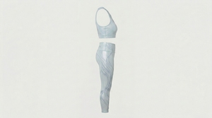 Conjuntos de Yoga para Mujer al por Mayor, Diseño a Cuadros, 2 Piezas, 100% Poliéster, Ligeros y Transpirables, Alta Calidad, Directo de Fábrica - Product Image 3