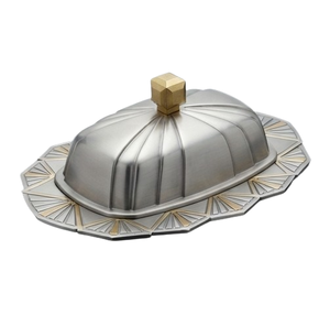 Moderna mantequera ovalada de acero inoxidable con tapa hermética, el mejor diseño de mantequera para utensilios de cocina, uso en fiestas. - Product Image 3