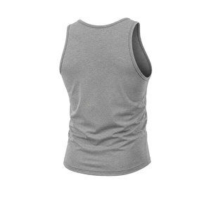 Débardeur de sport gris chiné personnalisé pour homme – Maillot de fitness sans manches, gilet de musculation, chemise d'entraînement à séchage rapide, vêtement de sport athlétique - Product Image 3