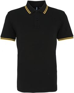 Camisa Negra 100% Algodón Talla Grande para Hombre, Manga Corta, Ribete en Contraste, Ropa Casual, Logotipo Personalizado - Product Image 1