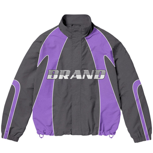 Custom <b>Men</b>’s Color Block Tracksuit Set Oversized Streetwear Windbreaker <b>Jacket</b> & Jogger Pants Two Piece Casual Sportswear - Product Image 6
