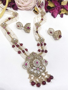 Elegante Juego de Collar y Aretes de Oro y Perlas de Primera Calidad, Joyería para Mujer para Festivales, Bodas, Fiestas y Compromisos - Product Image 3