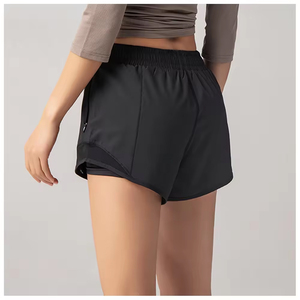 Pantalones Cortos Deportivos Transpirables e Impermeables de Secado Rápido para Mujer, Ajuste Holgado, Inspirados en el Yoga, para Gimnasio, Entrenamiento, Running, Tejido de Punto, Talla Mediana - Product Image 4