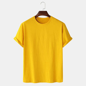เสื้อยืดลำลองผู้ชาย คอตตอน คอกลม แขนสั้น ทรงปกติ เนื้อผ้านุ่ม ระบายอากาศดี สไตล์สตรีทแวร์  รับสกรีนโลโก้ด้านหน้า - Product Image 3