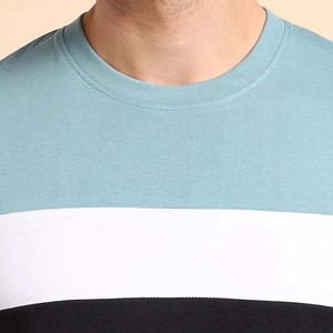T-shirts noirs personnalisés pour hommes, manches courtes, col rond, 100 % coton peigné, logo frontal, style formel, coupe ample, anti-boulochage, été - Product Image 4