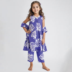 Arthlife Girls Digital Printed <b>Kurti</b> in Soft Cotton Fabric V Neck and Solid Purple Color <b>Kurti</b> for Festival and Wedding Party - Product Image 3