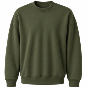 Sweat-shirt à col rond pour femme, manches longues, couleur unie, vêtement décontracté, 100% coton tricoté, coupe classique, toutes saisons - Product Image 6