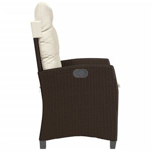 Set di 2 Sedie da Giardino Reclinabili in Rattan PE Marrone Design Standard - Product Image 6