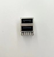 Hub USB LITECONN 2.0 à 90 degrés, entrée supérieure DIP, adaptateur connecteur femelle 2x1, type RJ45, conforme RoHS, terminaison à souder PA46
