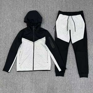 New Trending Custom Logo Tech Fleece Tracksuit Men's Jogging Two Piece Set Suit Sportswear Casual Tracksuit Men Suits - Product Image 5