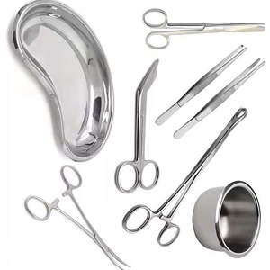 Kit de Instrumentos Quirúrgicos Manuales Reutilizables de Acero Inoxidable, Pinzas, Gallipot, Bandeja Renal, Juego de 8 Piezas, Certificado CE ISO13485 - Product Image 5