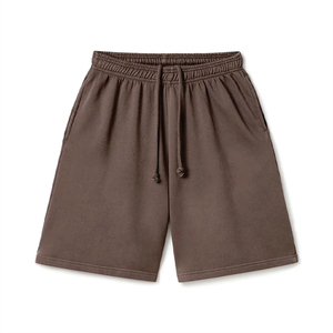 Shorts de jogging pour femme en coton French Terry, taille haute, respirants, séchage rapide, délavage acide, plusieurs couleurs, personnalisables OEM, vente en gros, été - Product Image 1