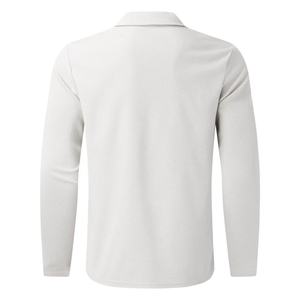 Conjunto Deportivo Casual para Hombre, Camiseta Polo Blanca de Manga Larga con Textura Waffle y Pantalones - Product Image 2