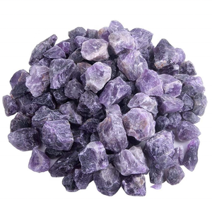 Piedra de amatista rugosa, piedra natural pulida, cristal curativo de reiki, cristal natural al por mayor - Product Image 2