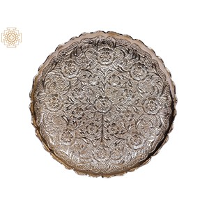 Belle plaque en laiton de 4 pouces au design floral Plaque d'ustensiles de cuisine et de salle à manger élégants - Product Image 2