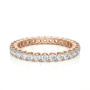 Anillo de Diamantes de Oro Sólido de 18K con Corte Redondo Cultivado en Laboratorio, con Certificado IGI y Claridad VS1, para Compradores Mayoristas - Product Image 1