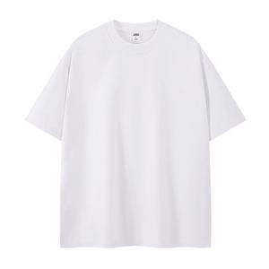 Camiseta de Hombre Oversize 100% Algodón Tejido Transpirable con Cuello Redondo y Manga Corta, Color Liso, Logotipo Personalizado Frontal, Estilo Urbano - Product Image 1