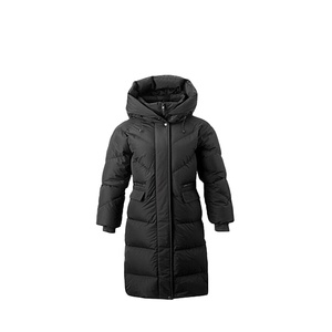 ROLEIN SPORTS Ladies Long <b>Quilted</b> Winter Jacket Fur Trim Hood Full Sleeves Zipper Closure Solid Color Polyester/Cotton Shell - Product Image 4