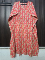 Robe Kaftan à Col en V pour Femmes Grande Taille, Coupe Ample, Longueur au Sol, Imprimé Rayé, Vêtement Casual