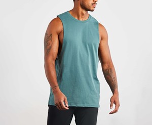 Débardeur de sport pour homme, nouveau design personnalisé du fabricant, respirant, écologique, avec logo frontal, trou pour le bras, prix bas, 100% coton, haute qualité - Product Image 1