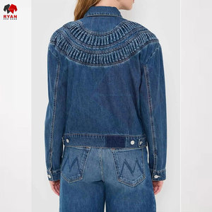 Ryan Pro Gear <b>Customized</b> <b>Denim</b> <b>Jacket</b> For Women Breathable and Comfortable Fabric with <b>Customized</b> Logo OEM Design - Product Image 6